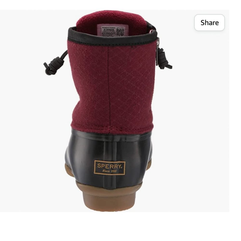 New in Box Sperry Women's Saltwater duck Emboss Wool snow Boots - Picture 3 of 7